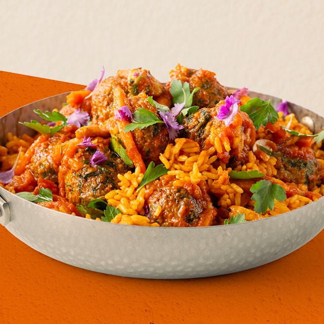 Perzische gehaktballetjes met tomatenrijst